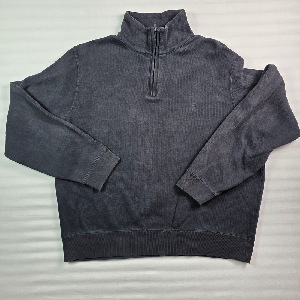Vintage Polo Ralph Lauren Sweatshirt Mens Large Quarter Zip Sweater Pullover 90